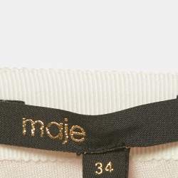 Pre Owned Maje Light Purple Gabardine Button Detail Mini Skirt XS