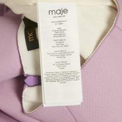 Pre Owned Maje Light Purple Gabardine Button Detail Mini Skirt XS