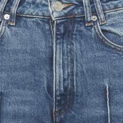 Pre Owned Maje Blue Denim Straight-Leg Jeans S/Waist 25"