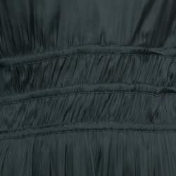 Pre Owned Maje Navy Blue Satin Cut Work Detail Ribroda Mini Dress S