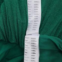 مملوكة مسبقًا تنورة ماكسي ماج محبوكة بخيوط لوركس خضراء وطبقات بكسرات مقاس صغير - سمول