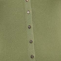 Pre Owned فستان ميني ماج تريكو أخضر مقاس وسط