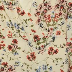 مملوكة مسبقًا فستان ميني ماج ريبرودا ساتان بتفاصيل قطع باللون الأزرق الداكن مقاس صغير