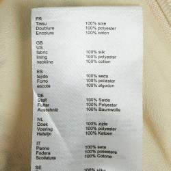 مملوكة مسبقًا فستان ميني ماج ريبرودا ساتان بتفاصيل قطع باللون الأزرق الداكن مقاس صغير