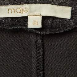 Pre Owned بنطلون ماجي جلد أسود نحيف ذكي مقاس متوسط