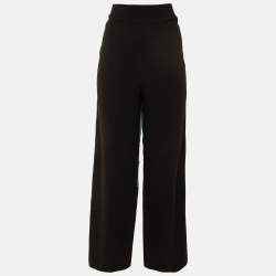 مملوكة مسبقًا بنطلون ماجي كريب بارم عريض الساق بلون أسود حجم كبير