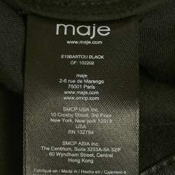 Pre Owned جاكيت قصير بجلد أسود بسحاب ماغ مقاس صغير - سمول