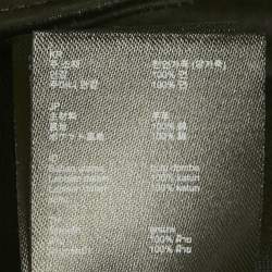 Pre Owned جاكيت قصير بجلد أسود بسحاب ماغ مقاس صغير - سمول