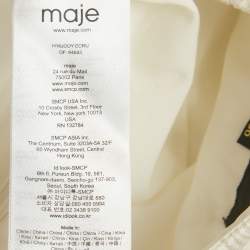 Pre Owned تنورة ميني ماج بنقشة مربعات بنية مزيج قطني مقاس صغير - سمول