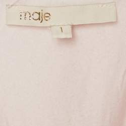 Pre Owned فستان ميني بلا أكمام من الشبك الوردي من ماج مقاس صغير - سمول