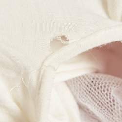 Pre Owned فستان ميني بلا أكمام من الشبك الوردي من ماج مقاس صغير - سمول