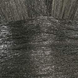 Pre Owned Maje Black Metallic Plunge Neck Mini Dress L