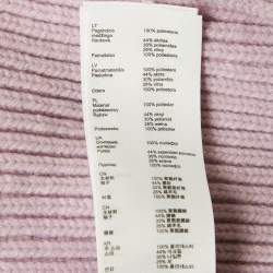 Pre Owned Maje Purple Faux Shearling and Rib Knit Jacket S