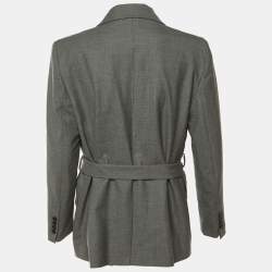 مملوكة مسبقًا بليزر بنظام حزام سلسلة بمزيج صوف رمادي من ماج مقاس كبير - لارج