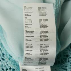 Pre Owned Maje Blue Lace Grommet Detail Scallop Midi Dress L 