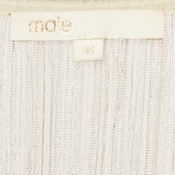 مملوكة مسبقًا Maje Multicolor Lamé Tiered Midi Dress S