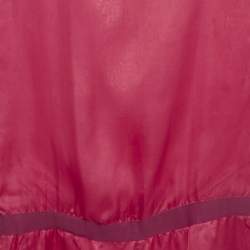 Pre Owned جمبسوت ماجي وردي حرير مقاس صغير