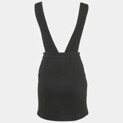 مملوكة مسبقًا Maje Black Denim Strap Detail Ritana Mini Skirt S