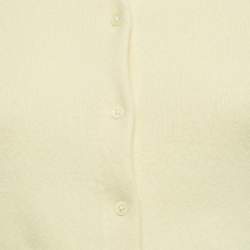 Pre Owned Maje Yellow Cashmere Buttoned Cardigan S