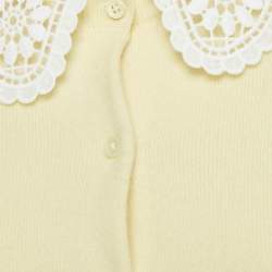 Pre Owned Maje Yellow Cashmere Buttoned Cardigan S