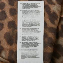 Pre Owned Maje Brown Leopard Pink Chiffon Maxi Dress S