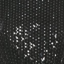 مملوكة مسبقًا Maje طقم توب قصير وسروال بترتر أسود صغير