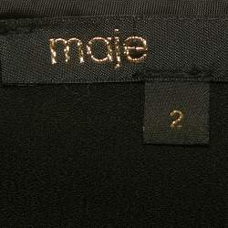 Pre Owned Maje Black Cutwork Lace Mini Dress M