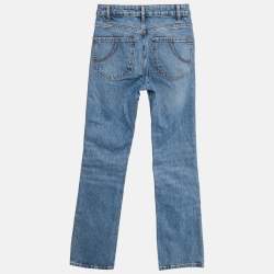 Pre Owned بنطلون جينز ماجي أزرق دنيم مستقيم الساق مقاس صغير 26 بوصة في الخصر