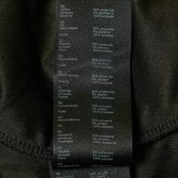 Pre Owned Maje Black Semi Sheer Stretch Lace Cutaway Maxi Dress L