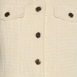 مملوكة مسبقًا فستان ميني تويد كريمي من ماج مقاس صغير