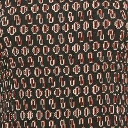 مملوكة مسبقًا فستان ميني بشعار مطبوع من ماج أسود بكريب مجعد مقاس متوسط