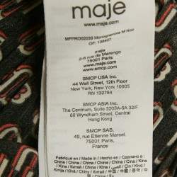 مملوكة مسبقًا فستان ميني بشعار مطبوع من ماج أسود بكريب مجعد مقاس متوسط