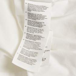 Pre Owned Maje White Cotton Guipure Detail Flared Mini Dress M