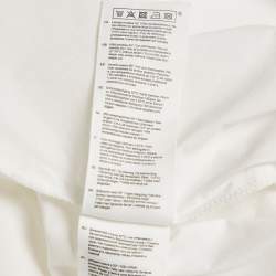 Pre Owned Maje White Cotton Guipure Detail Flared Mini Dress M