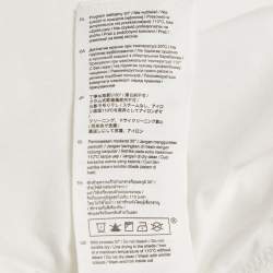 Pre Owned Maje White Cotton Guipure Detail Flared Mini Dress M