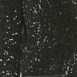 Pre Owned Maje Black Sequin Cropped Jacket S