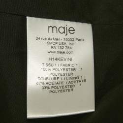 Pre Owned Maje Black Sequin Cropped Jacket S