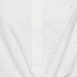Pre Owned Maje White Broderie Anglaise Chalise Shirt M