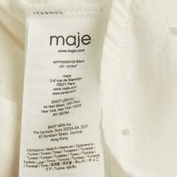 Pre Owned Maje White Broderie Anglaise Chalise Shirt M