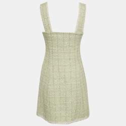 Pre Owned فستان ميني بدون أكمام من تويد أحمر من ماج مقاس صغير