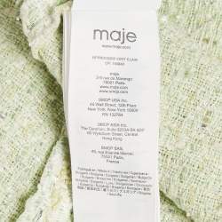 Pre Owned فستان ميني بدون أكمام من تويد أحمر من ماج مقاس صغير