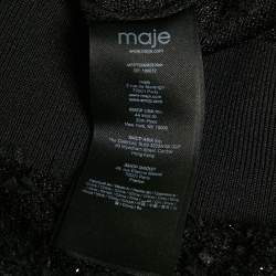 Pre Owned جاكيت قصير بسحاب مطاطي ماج أسود مقاس وسط - ميديم