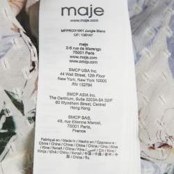 مملوكة مسبقًا فستان ميني متموج من الشيفون بطبعة زهور بيضاء من ماج مقاس كبير - لارج