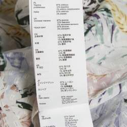 مملوكة مسبقًا فستان ميني متموج من الشيفون بطبعة زهور بيضاء من ماج مقاس كبير - لارج