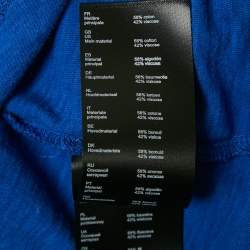 Pre Owned تي شيرت ماج جيرسي أزرق بتفاصيل حجر الراين مقاس كبير - لارج