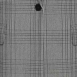 Pre Owned بليزر بزر واحد غبردين مربعات رمادي ماج مقاس صغير - سمول