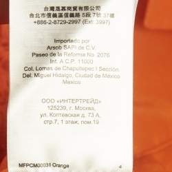 مملوكة مسبقًا قميص ماج حرير برتقالي بتفاصيل دانتيل مقاس صغير جداً - إكس سمول