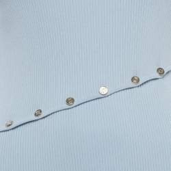 Pre Owned فستان شورت مضلع باللون الأزرق من ماج مقاس متوسط