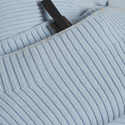 Pre Owned فستان شورت مضلع باللون الأزرق من ماج مقاس متوسط