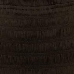 Pre Owned Maje Black Satin Smocked Mini Dresses M